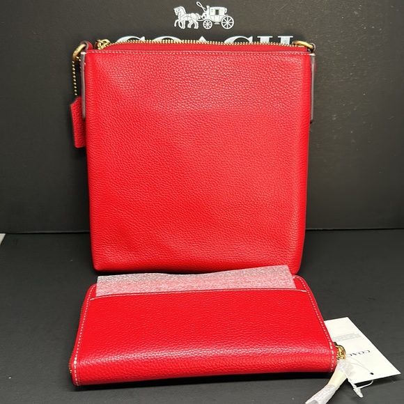 NWT Disney X Coach Set Kitt Messenger Crossbody Purse Wallet Card Patches Mickey - Picture 12 of 14